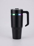 30 oz Black Tumbler with Gold or Rainbow Highlights