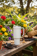 Personalized 40 oz Tumbler – Choose Your Removable Handle Color