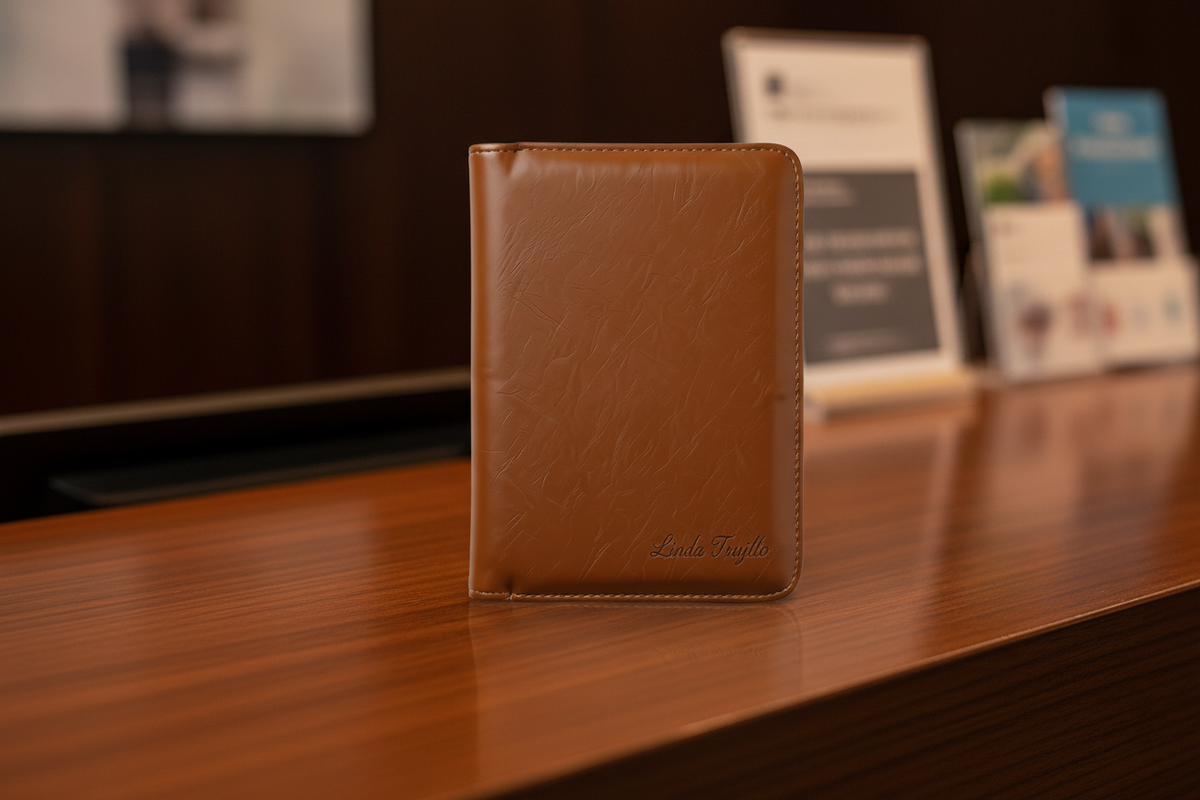 Personalized Leatherette Passport Wallet – Custom Travel Gift