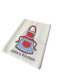 Personalized Waffle Weave Kitchen Towel