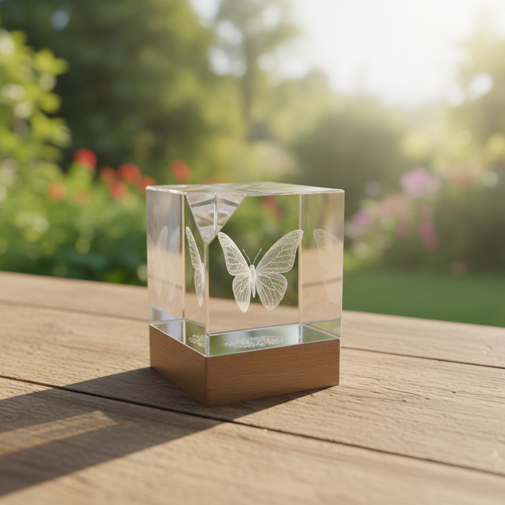 Personalized Chamfered Crystal Block