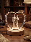 Thick Beveled Crystal Heart Keepsake