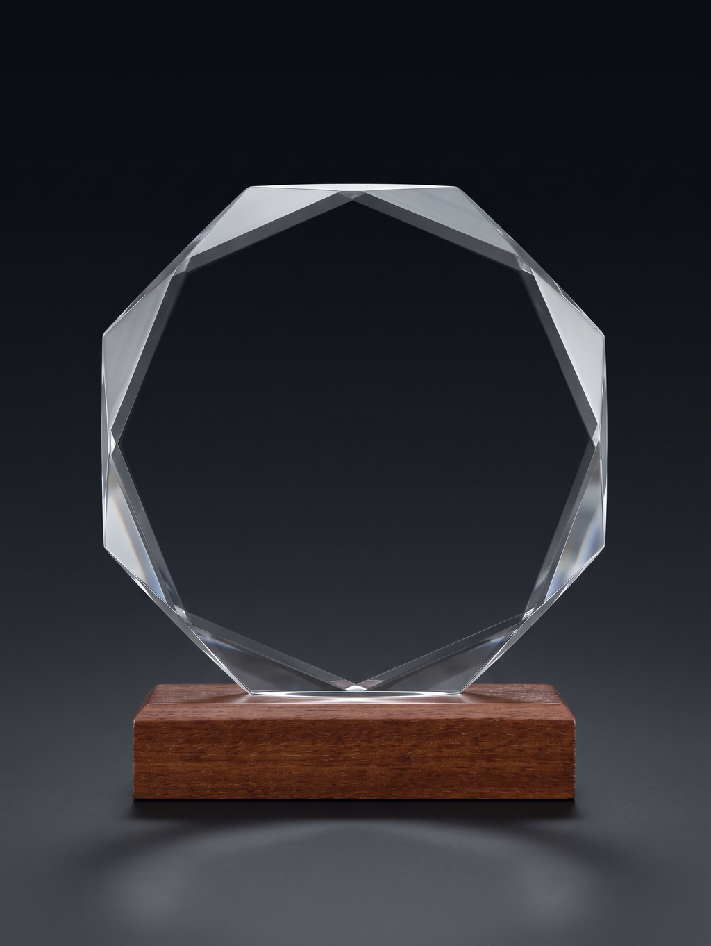 Crystal Trophy with Base