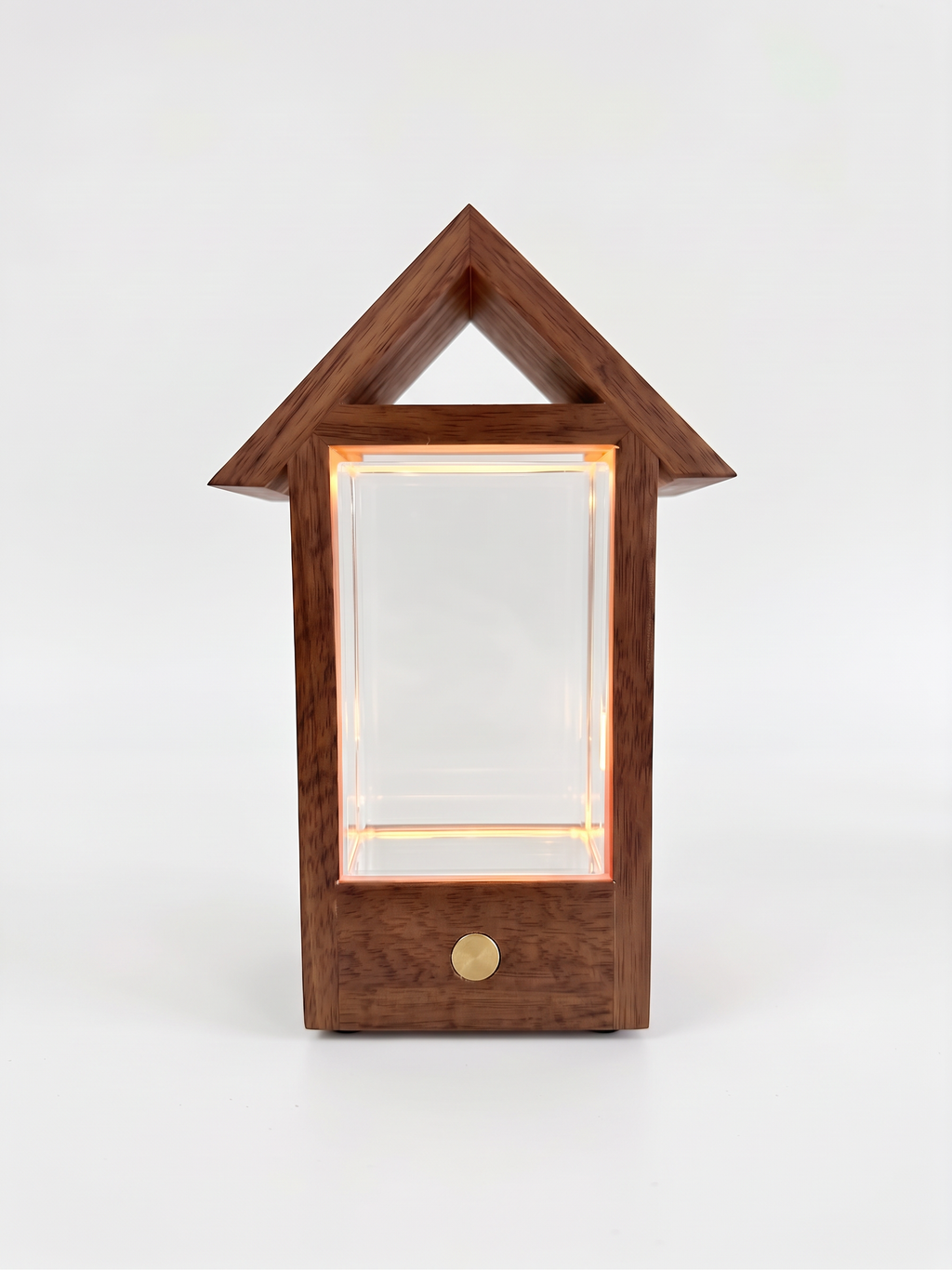 Engraved Crystal with House Frame
