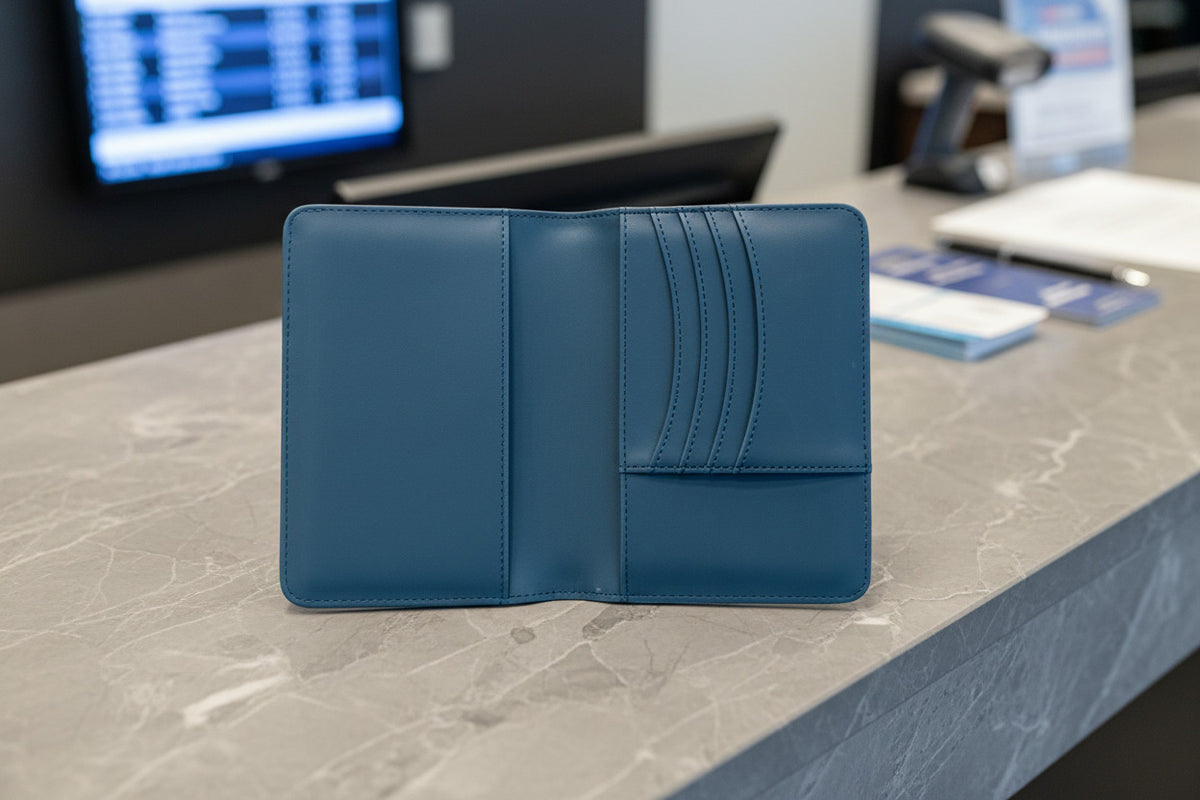 Personalized Leatherette Passport Wallet – Custom Travel Gift